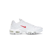 Air Max Plus Low-Top Foam Running Shoes, White/Red (Unisex, Sizes 36–49)