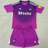 25/26 Newcastle United Purple goalkeeper kids kit