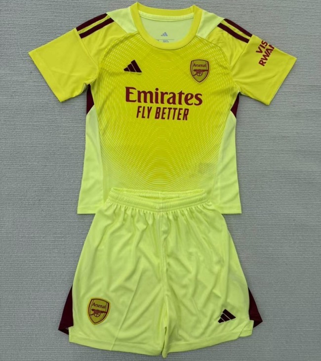 25/26 Arsenal goalkeeper  Adult kit yellow