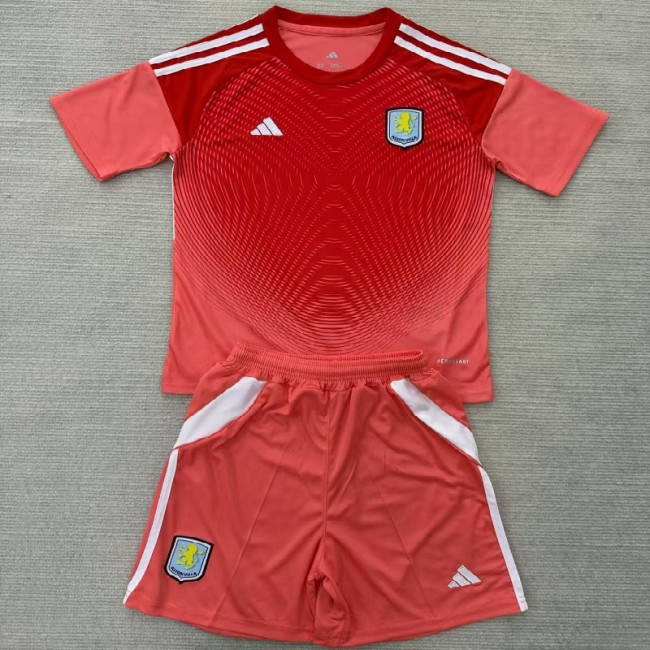 25/26 Aston Villa red goalkeeper Adult Set