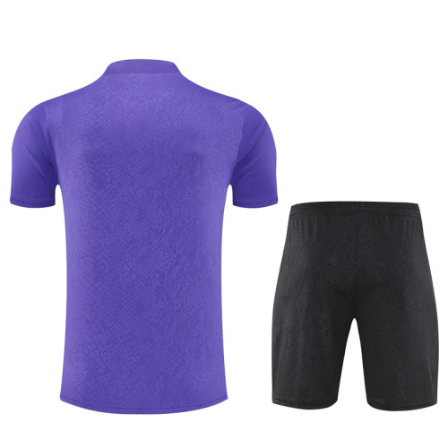 25/26 Barcelona kids Short sleeve training suit Purple