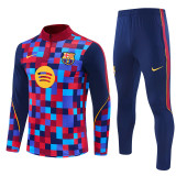 26/27 Barcelona kids training suit light red blue