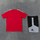 26/27 Spain kids short -sleeved training suit red