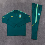 26/27 Brazil  Adult training suit dark green