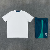 26/27 Portugal kids short -sleeved training suit white
