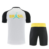 26/27 Brazil Short sleeve kids training suit white
