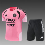 26/27 inter Miami kids short -sleeved training suit pink