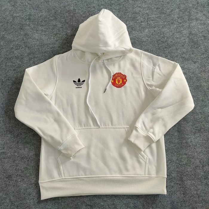 Retro Manchester United plush hoodie