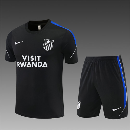 26/27 Atletico Madrid short -sleeved training suit black