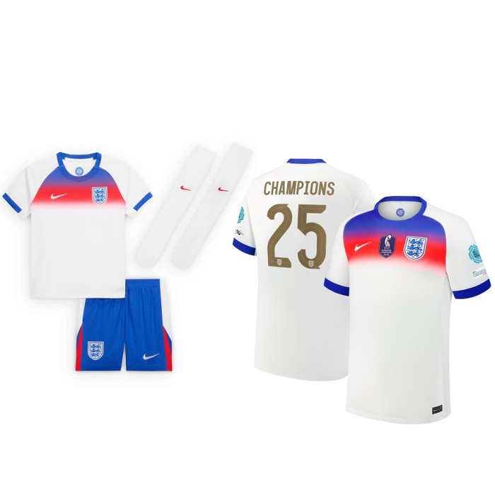 25/26 England champions home kids kit