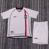 Retro 2002 England home kids kit