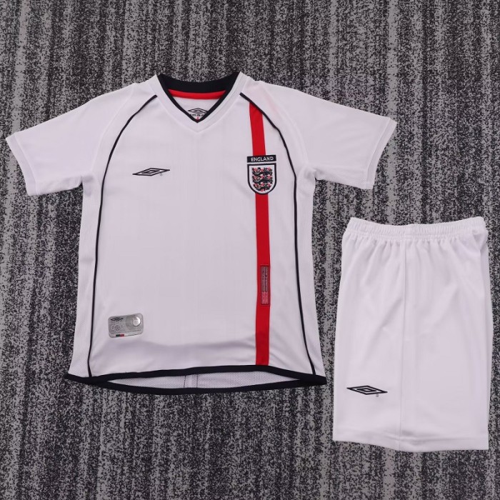 Retro 2002 England home kids kit