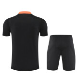 25/26 Brazil Short sleeve kids training suit black