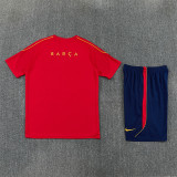 26/27 Barcelona Short sleeve Adult training suit red