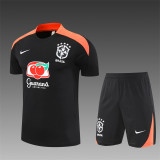 25/26 Brazil Short sleeve Adult training suit black