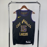 24 NBA Lakers City Edition #15 REAVES Basketball Jersey