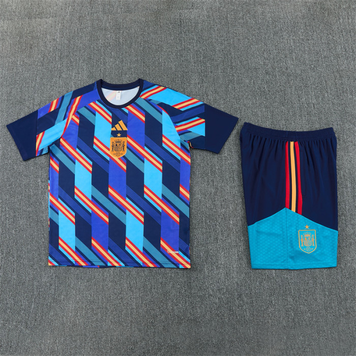 26/27 Spain kids short -sleeved training suit
