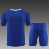25/26 France kids short sleeved training suit royal blue
