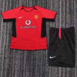 Retro 02/04 Manchester United home kids kit