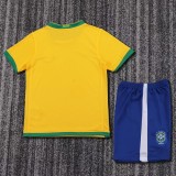 Retro 2006 Brazil home kids kit