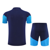 26/27 Spain short -sleeved training suit royal blue