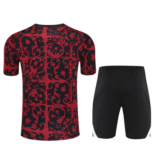 25/26 Liverpool Short sleeve training suit black red