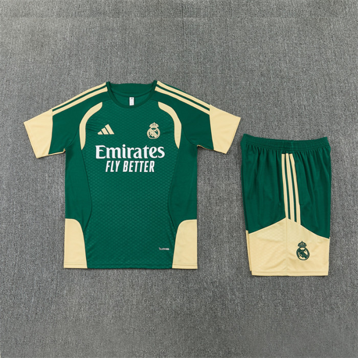 26/27 Real Madrid Short sleeve Adult training suit green