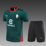 25/26 AC Milan Short sleeve Adult training suit green