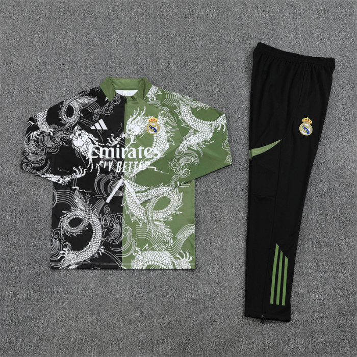 25/26 Real Madrid Kids training suit Green Black