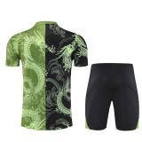 25/26 Real Madrid Short sleeve Adult training suit green black