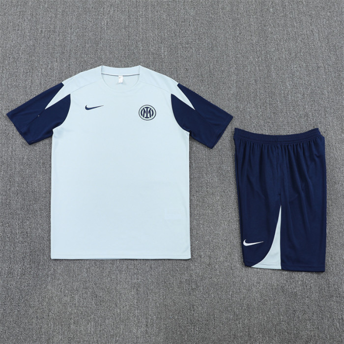 25/26 inter milan short sleeved Adult training kit light gray
