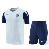 25/26 inter milan short sleeved Adult training kit light gray