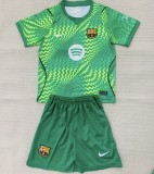 26/27 Barcelona Goalkeeper kids kit green