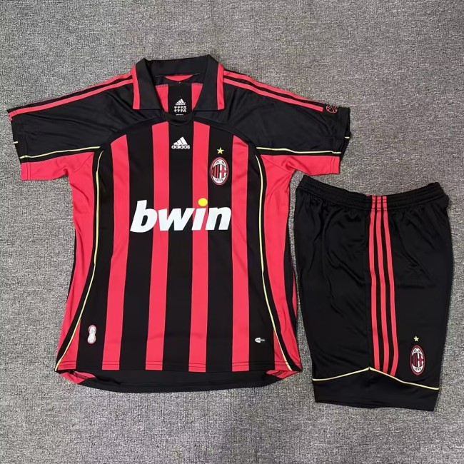 Retro 06/07 AC Milan home jersey adult set