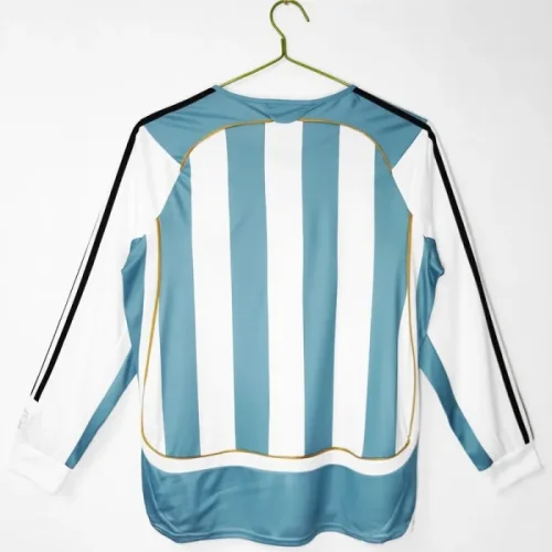 Retro 2006 Argentina home football Jersey Long sleeves