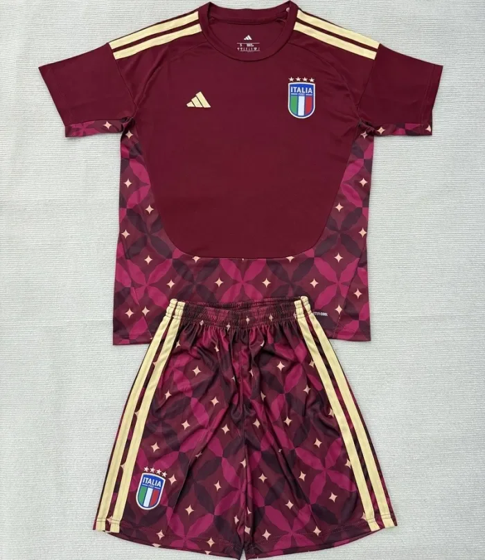 26/27 Italy goalkeeper kids kit red