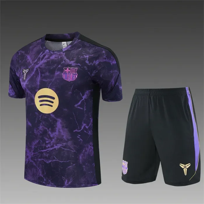 26/27 Barcelona Short sleeve Adult training suit Purple