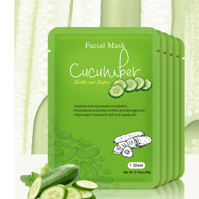Fruit Mask Hot Sales Green Tea Hyaluronic Acid Moisturizing Brightening Sheet Facial Mask
