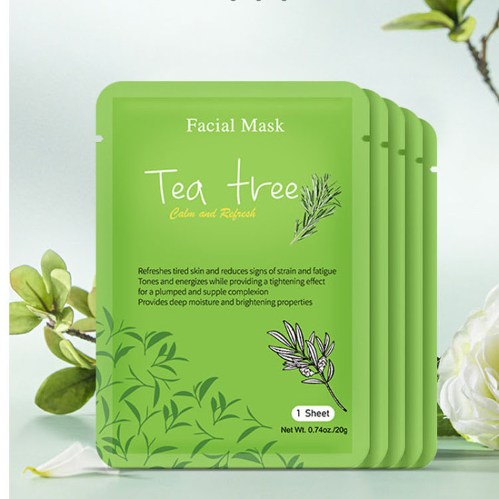 Fruit Mask Hot Sales Green Tea Hyaluronic Acid Moisturizing Brightening Sheet Facial Mask