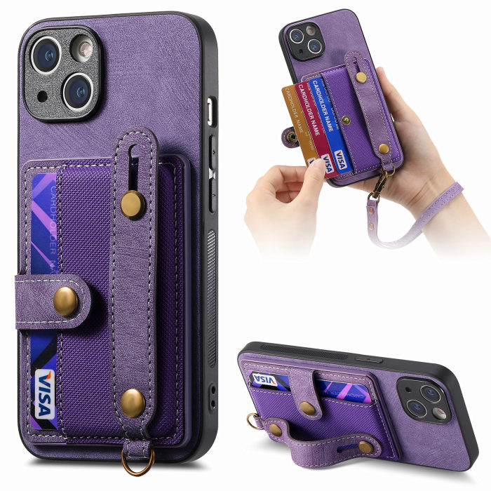 For iPhone 17Air 17 16 15 14 Plus 13 12 11 7 8 XR XS Pro Max w/Lanyard Shockproof Card Wallet Case