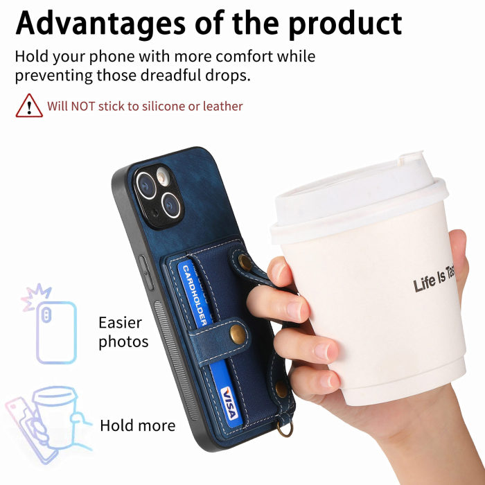 For iPhone 17Air 17 16 15 14 Plus 13 12 11 7 8 XR XS Pro Max w/Lanyard Shockproof Card Wallet Case