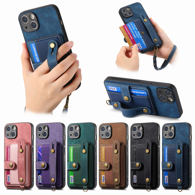 For iPhone 17Air 17 16 15 14 Plus 13 12 11 7 8 XR XS Pro Max w/Lanyard Shockproof Card Wallet Case