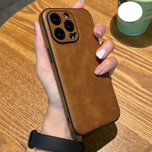 For iPhone 16 Pro Max 15 14 13 12 11 XR XS Phone Cover Leather Pattern Business Case Shockproof Cover