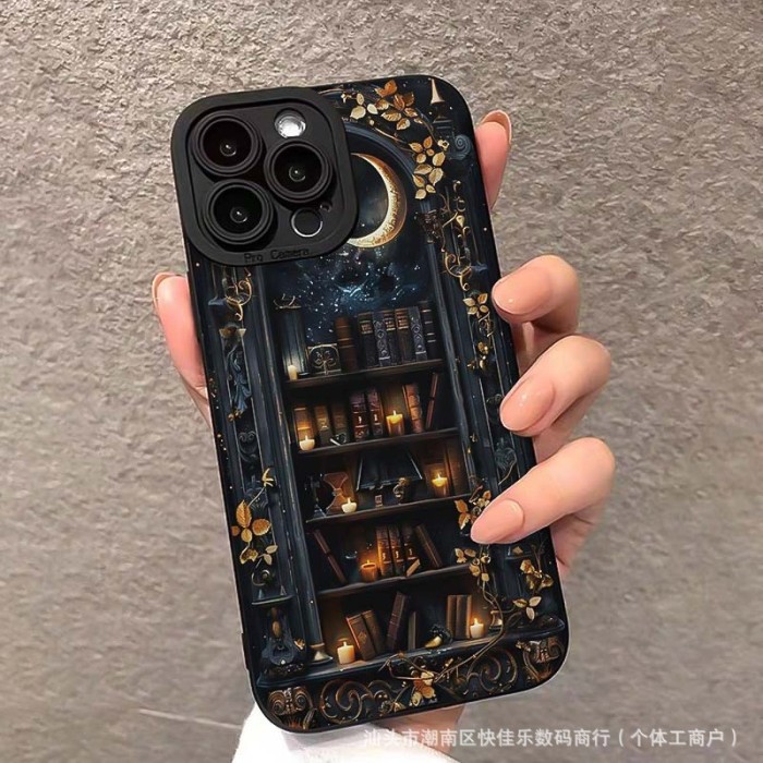 For iPhone 16 Pro Max 15 14 13 12 11 XR Phone Cover Art Flowers Plants Book Case