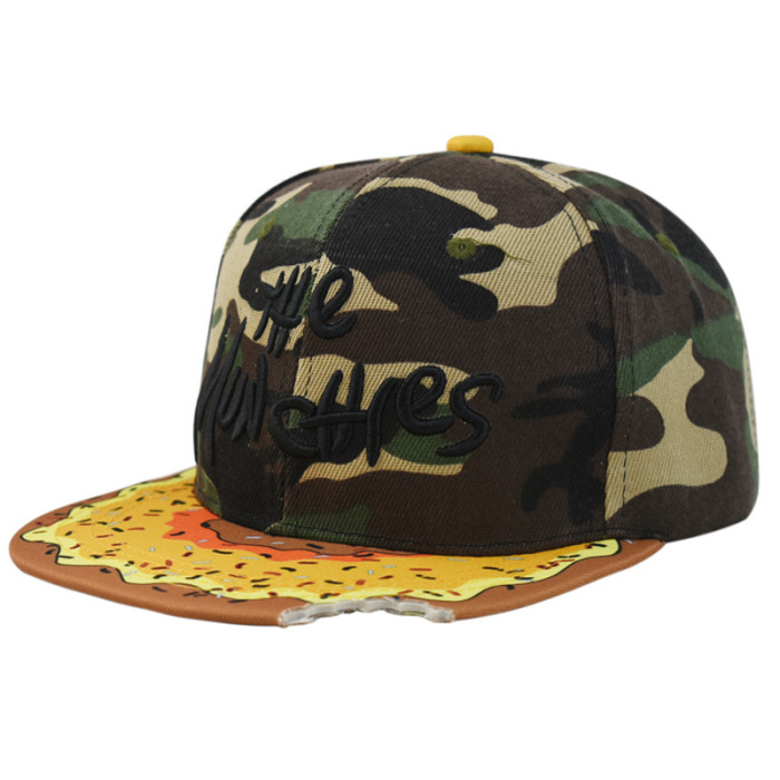 Adjustable Notched Donut Flat Baseball Cap Hip Hop Hat Outdoor Travel Personality Hat