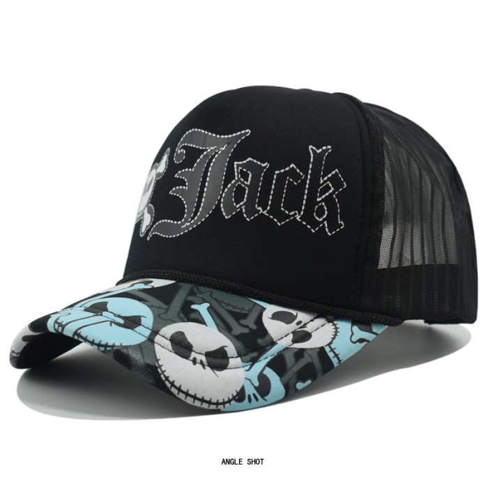 Halloween Adjustable Fashion Graffiti Baseball Mesh Cap Casual Peaked Cap SunHat