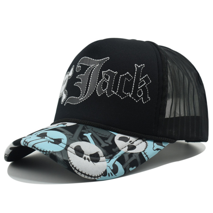 Halloween Adjustable Fashion Graffiti Baseball Mesh Cap Casual Peaked Cap SunHat
