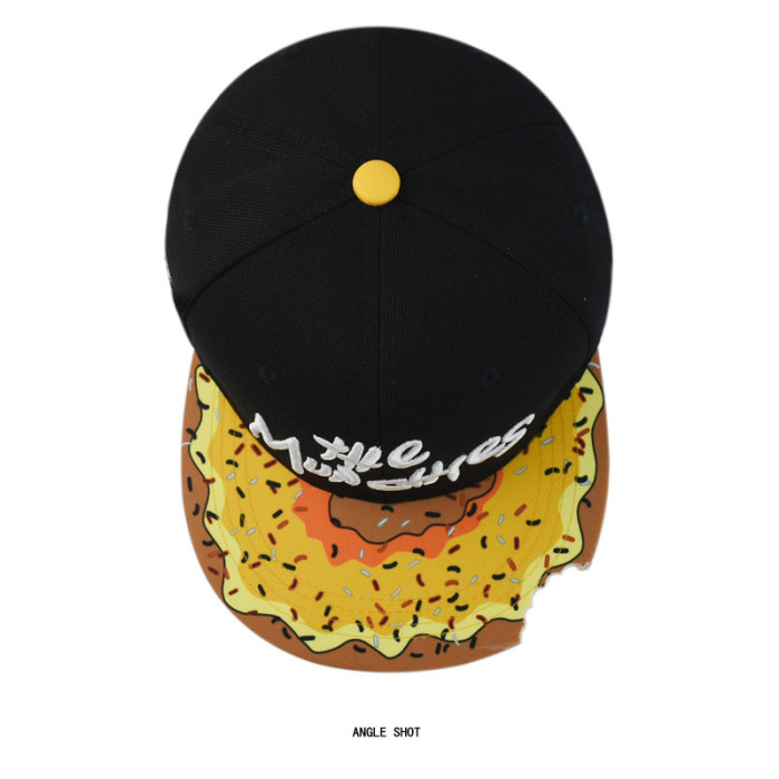 Adjustable Notched Donut Flat Baseball Cap Hip Hop Hat Outdoor Travel Personality Hat