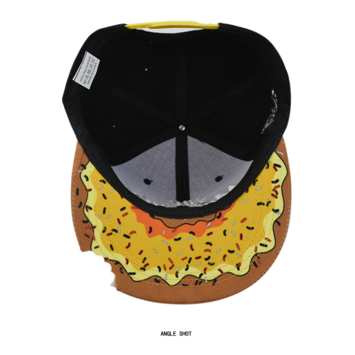 Adjustable Notched Donut Flat Baseball Cap Hip Hop Hat Outdoor Travel Personality Hat