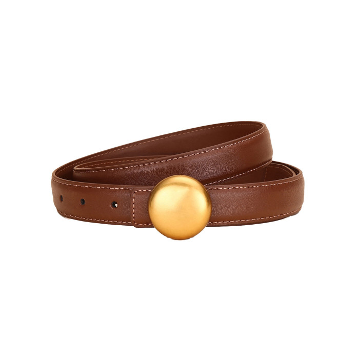 Genuine Leather Belts Black Taupe Khaki Brown Red Business Casual Elegant Versatile Trendy